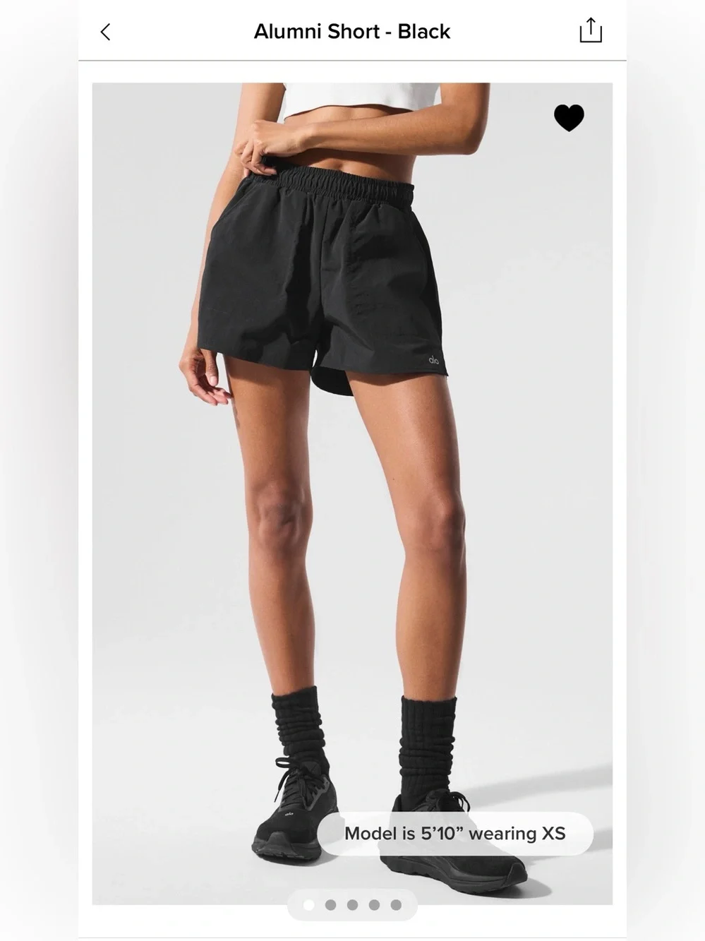 Alo Almuni Short Black XS - Picture 2 of 2